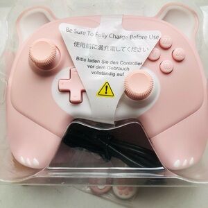 Wireless Pink Game Controller - Cute Cat Design